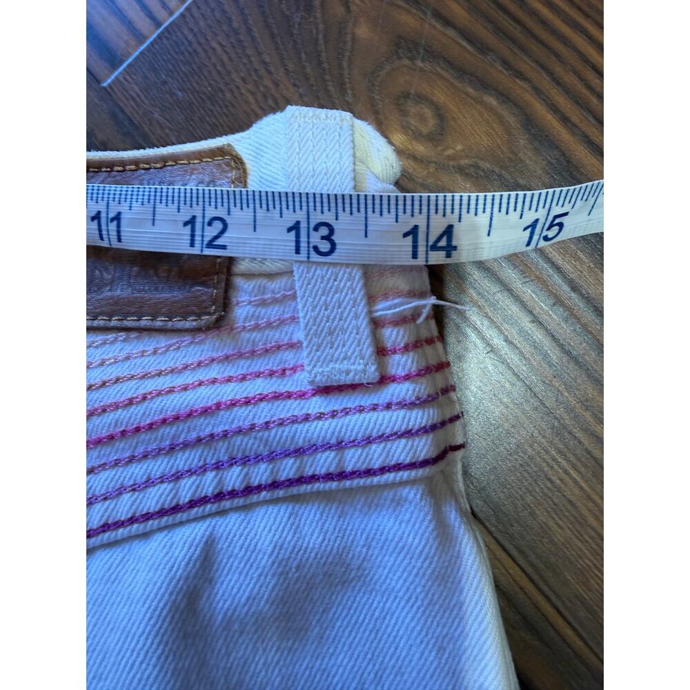 Levi’s Ribcage Straight Ankle Rainbow White Denim Jeans Size 29 - Picture 11 of 13